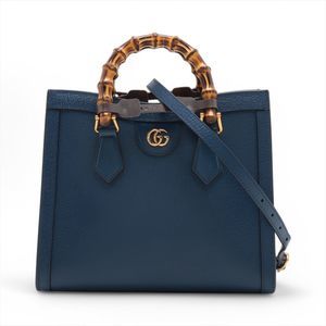 Gucci Bamboo Diana Small Leather 2WAY Handbag Crossbody Hand Tote